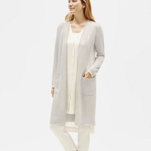 EILEEN FISHER  Organic Linen Crepe Sparkle Long Cardigan